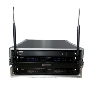 KIT CUADRUPLE RECEPTOR SHURE QLXD + SPLITER ANTENAS
