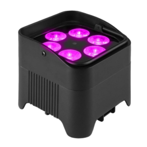FOCO PAR LED COMPACTO CON BATERÍA 6 LED RGBWA+UV